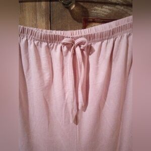 Women's Pink Pajama Pants And Top Set
